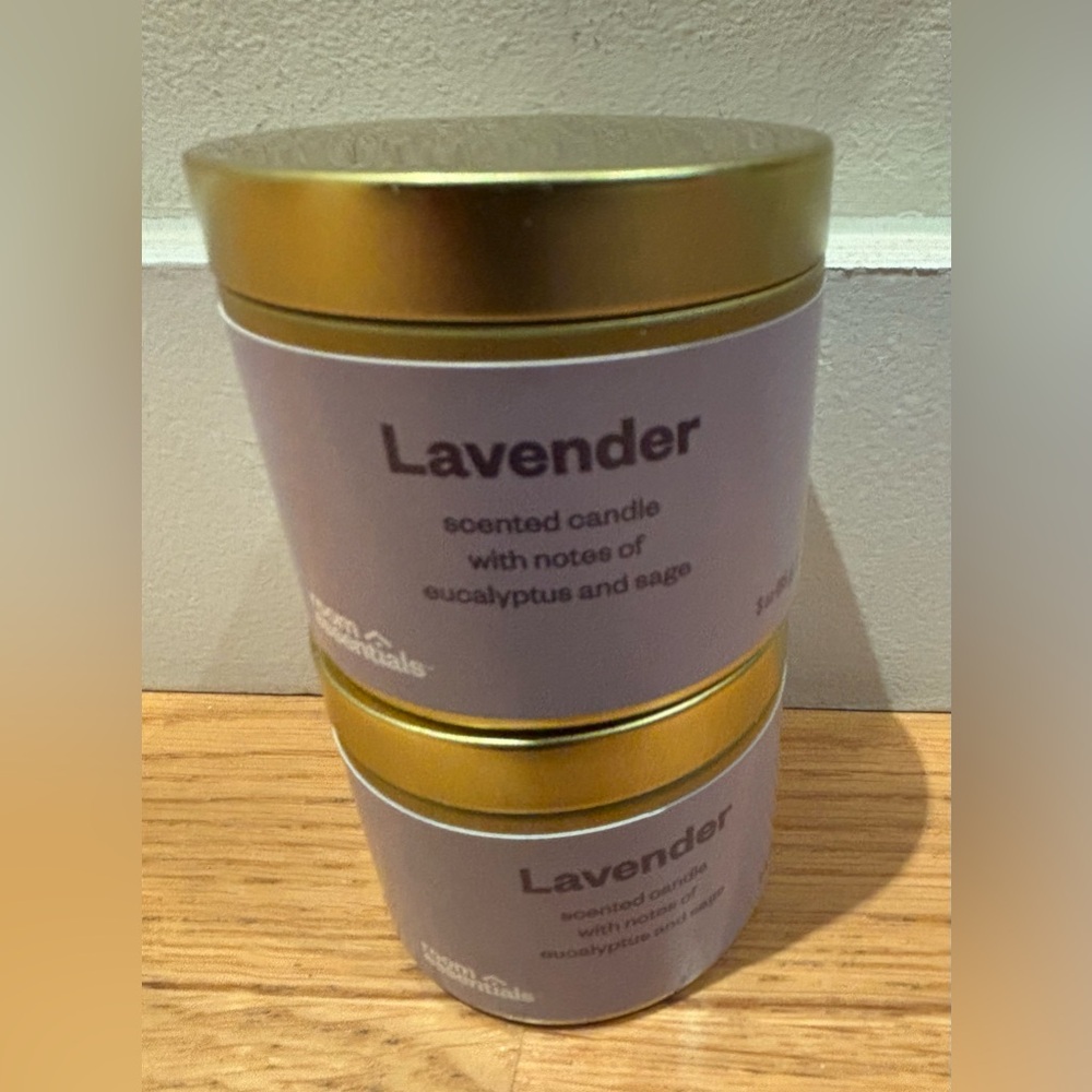 New Room Essentials Set of 2 Mini Lavender canister candles